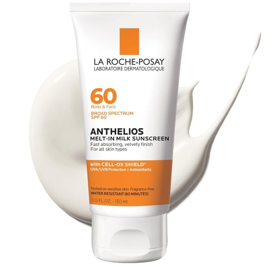 La Roche-Posay Anthelios Sunscreen, Melt-In-Milk for Face and Body Sunscreen Lotion - SPF 60 - 5oz​