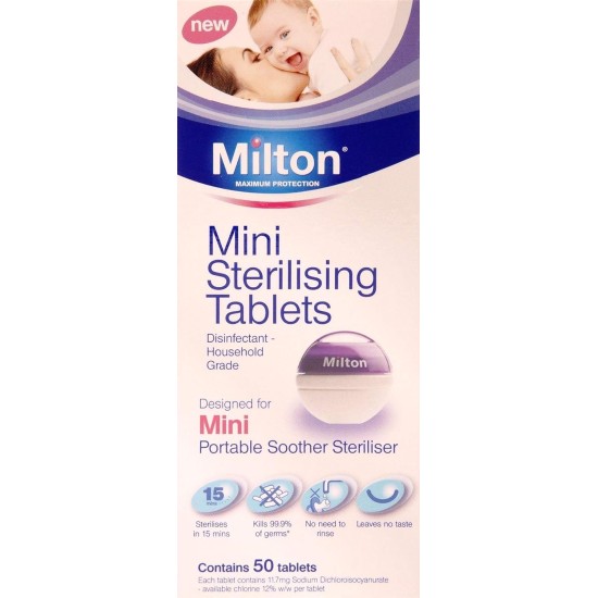 Milton Mini Sterilising Tablets 50 Tablets Milton Mini Sterilising Tablets 50 Tablets