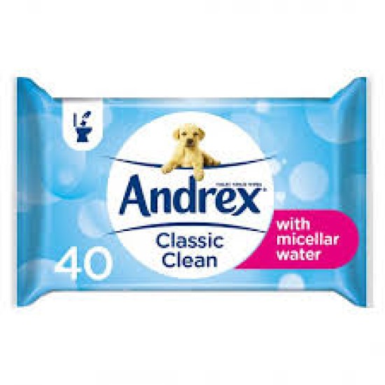 Andrex Classic Clean Fresh Washlets 40 Refill Wipes Andrex Classic Clean Fresh Washlets 40 Refill Wipes