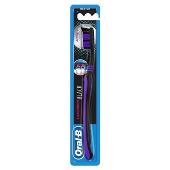 Oral B Allrounder Black Manual 40 Medium Toothbrush