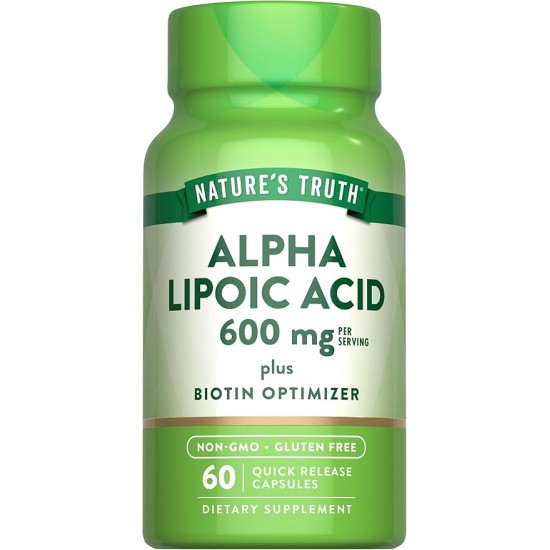 Nature's Truth Alpha Lipoic Acid 600mg 60 Capsules