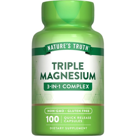 Nature's Truth Triple Magnesium 100 Capsules