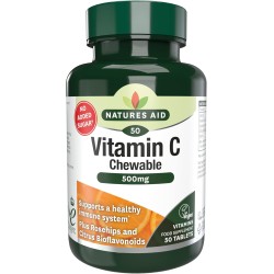 Natures Aid Chewable Vitamic C 500mg 50 Tablets