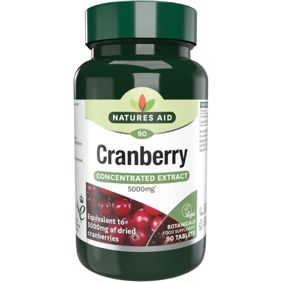 Natures Aid Cranberry 5000mg 90 Tablets Natures Aid Cranberry 5000mg 90 Tablets