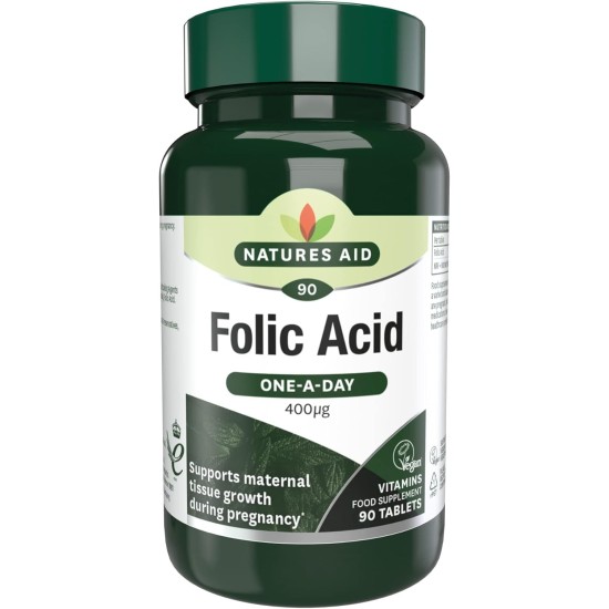 Natures Aid Folic Acid 400ug 90 Tablets