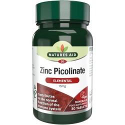 Natures Aid Zinc Picolinate 15mg 30 tablets
