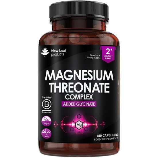 New Leaf Magnesium Threonate Complex 2550mg 180 Capsules