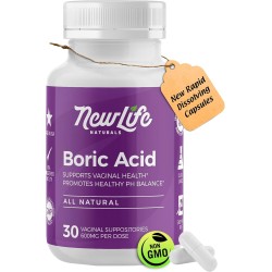 NewLife Naturals Boric Acid Vaginal Suppositories - 30`s