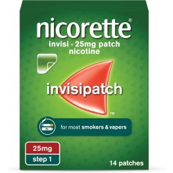 Nicorette InvisiPatch Step 1 25mg 14 Nicotine Patches