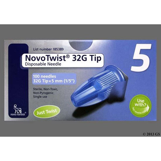 Novotwist 32g X 5mm 100 Disposable Needles Novotwist 32g X 5mm 100 Disposable Needles