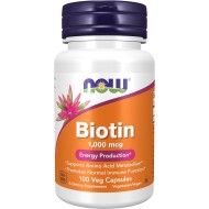 Now Foods Biotin 1000mcg 100 Vegan Capsules