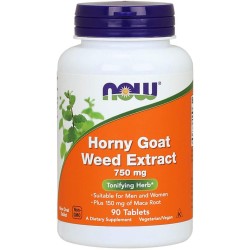 Now Foods Horny Goat Weed Extract 750mg 90 Tablets
