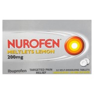 Nurofen Meltlets Lemon 200mg 12 Self Dissolving Tablets