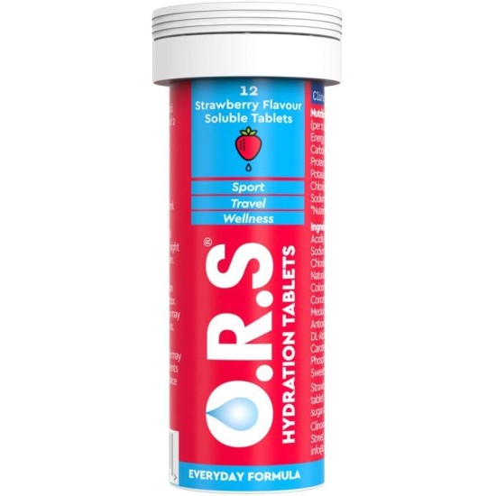 O.r.s Hydration Strawberry Flavour 12 Tablets