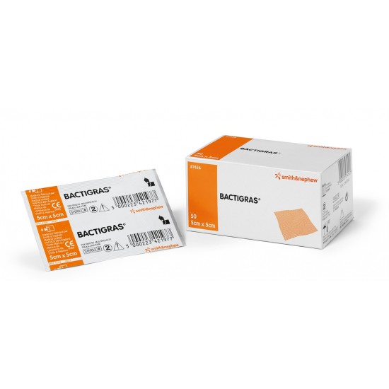 Bactigras Antiseptic 5cm By 5cm 50 Dressings Bactigras Antiseptic 5cm By 5cm 50 Dressings