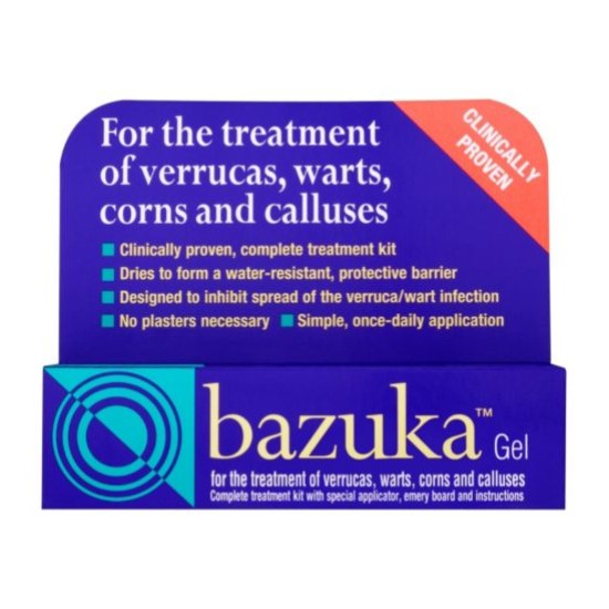Bazuka Treatment Gel For Verrucas Warts 5g
