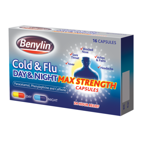 Benylin Cold And Flu Max Strength Day And Night 16 Capsules
