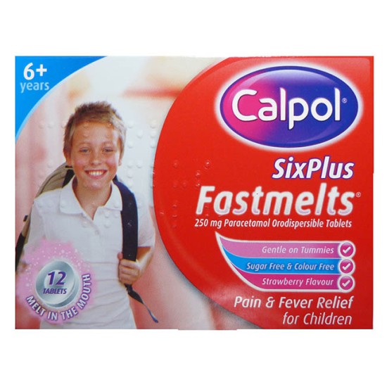 Calpol Sixplus Fastmelts 12 Tablets 