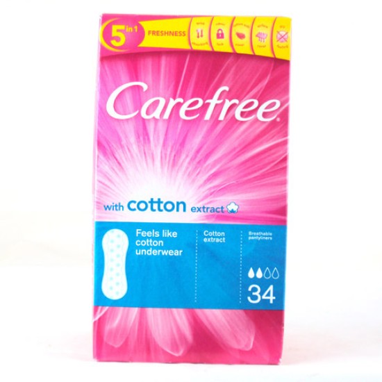 Carefree Cotton Extract Fresh Scented 34 Pantyliners