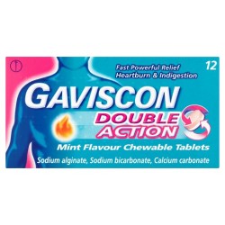 Gaviscon Double Action Chewable Mint 12 Tablets