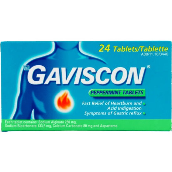 Gaviscon Peppermint 24 Tablets