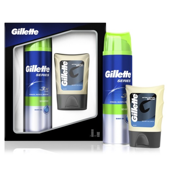 Gillette Men Fusion Series Sensitive Skin Shaving Gel And Aftershave Balm Gift Set Gillette Men Fusion Series Sensitive Skin Shaving Gel And Aftershave Balm Gift Set
