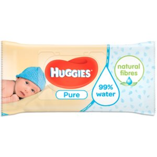 Huggies Pure Baby Wipes 72 Wipes