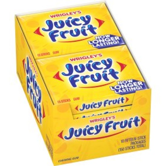 Juicy Fruit Chewing Gum 10 Pieces 14g