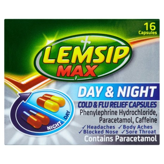 Lemsip Max  Day And Night Cold And Flu Relief 16 Capsules