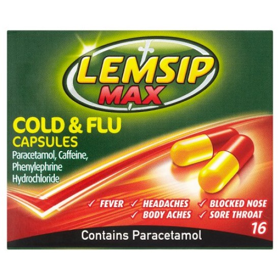 Lemsip Max Cold And Flu 16 Capsules