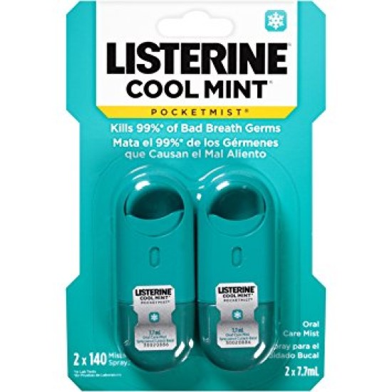 Listerine Cool Mint Pocketmist Oral Care Mist 2 Pack