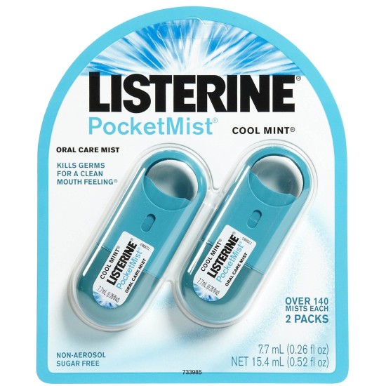 Listerine Pocketmist Oral Care Fresh Breath Mist 7.7ml