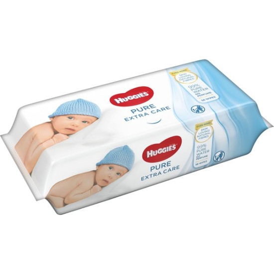 Huggies Pure Extra Care Baby Wipes 56 Pack