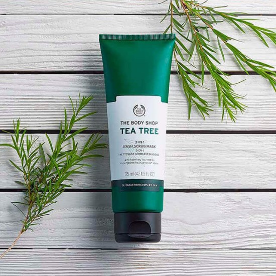 The Body Shop Tea Tree 3-in-1 Wash Scrub Mask The Body Shop Tea Tree 3-in-1 Wash Scrub Mask