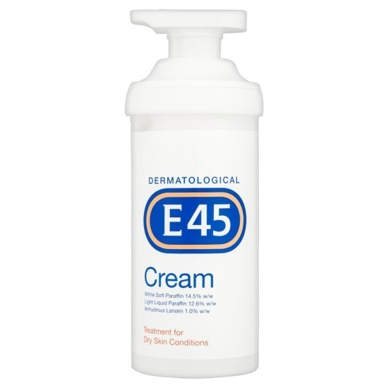 E45 Dermatological Cream Pump Treatment For Dry Skin Conditions 500g