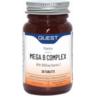 Quest Mega B Complex With Vitamin C 1000mg 30 Tablets