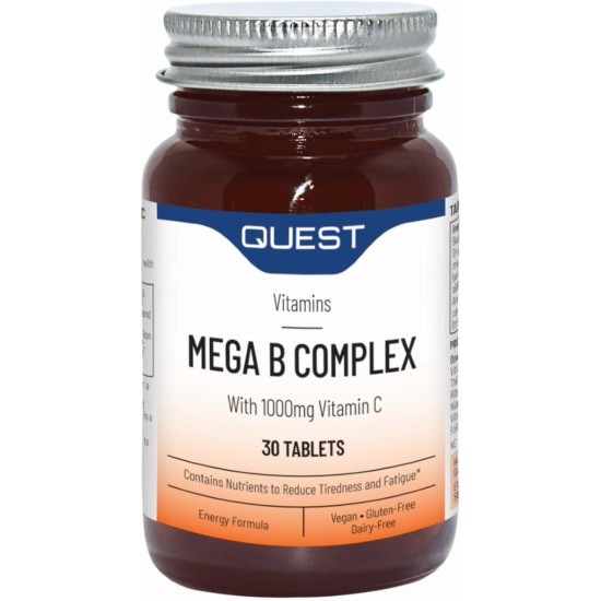 Quest Mega B Complex With Vitamin C 1000mg 30 Tablets