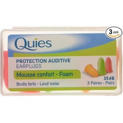 Quies Foam Natural Beige Color 3 Pairs 35dB