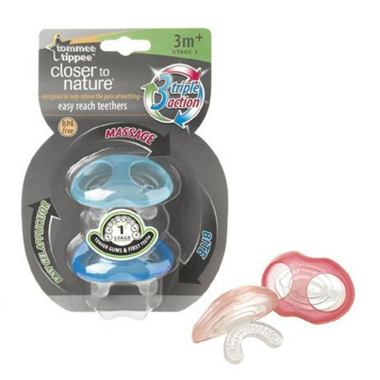 Tommee Tippee Closer To Nature Teether Stage 1 Pack Of 2