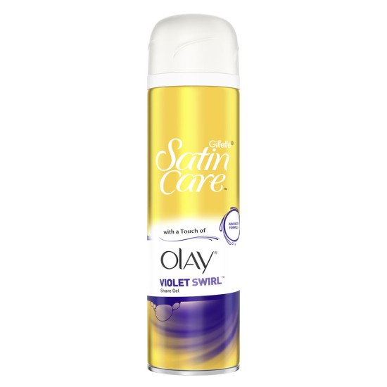 Gillette Satin Care With A Touch Of Olay Violet Swirl Shave Gel 200 Ml