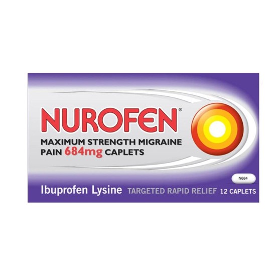 Nurofen Maximum Strength Migraine Pain 684mg 12caplets