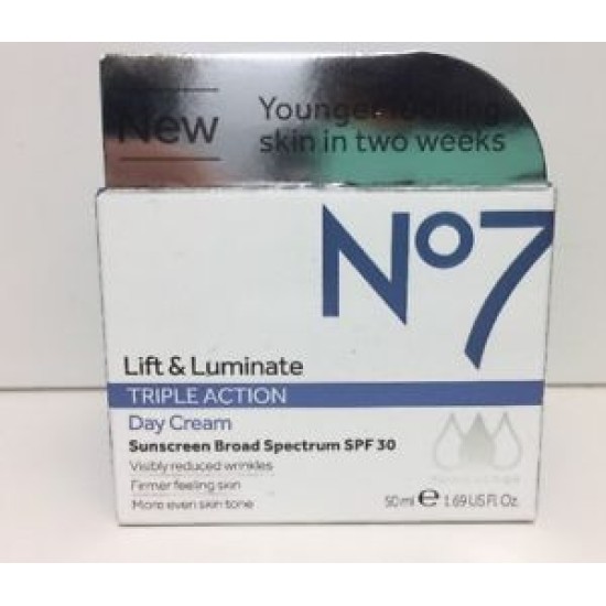No7 Lift And Luminate Tripple Action Day Cream Spf30 1.69 Oz