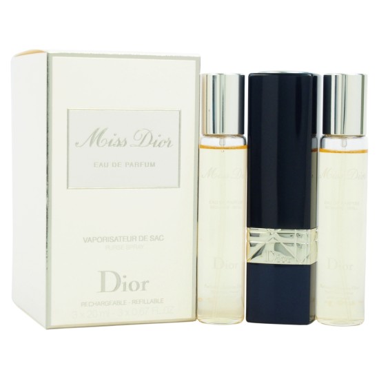 Miss Dior Eau De Parfum Purse Spray Refillable 3x20ml