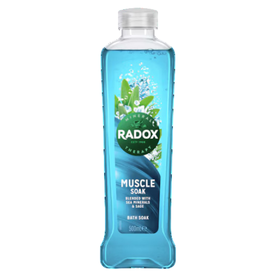 Radox Muscle Soak Bath Therapy With Clary Sage And Sea Mineral 500ml Radox Muscle Soak Bath Therapy With Clary Sage And Sea Mineral 500ml