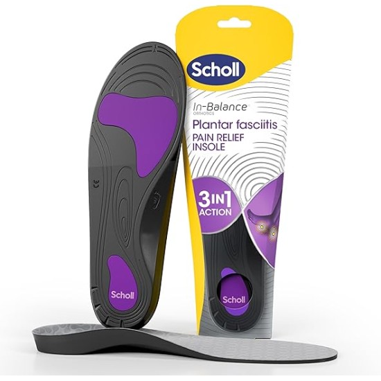Scholl Plantar Fasciitis Pain Relief Insoles Small Size 4.5 - 6.5