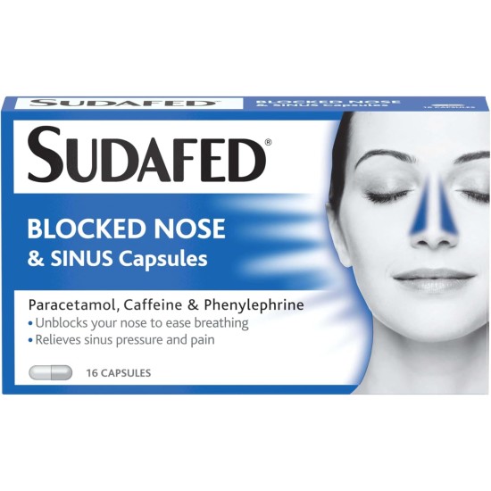 Sudafed Blocked Nose & Sinus Capsules 16 Capsules Sudafed Blocked Nose & Sinus Capsules 16 Capsules