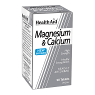 Health Aid Magnesium 400mg And Calcium 1000mg 90 Tablets