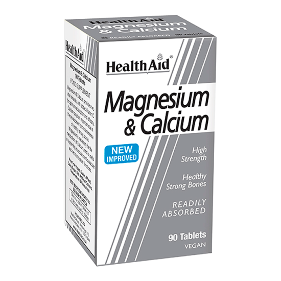 Health Aid Magnesium 400mg And Calcium 1000mg 90 Tablets