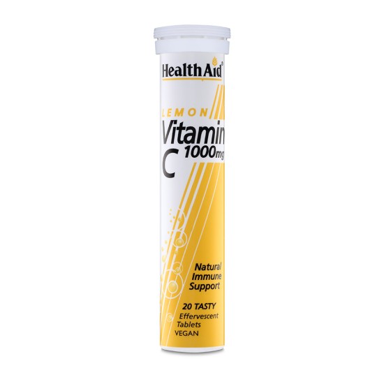 Health Aid Lemon Vitamin C 1000mg 20 Effervescent Tablets