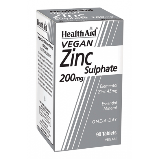 Health Aid Zinc Sulphate 200mg 90 Tablets